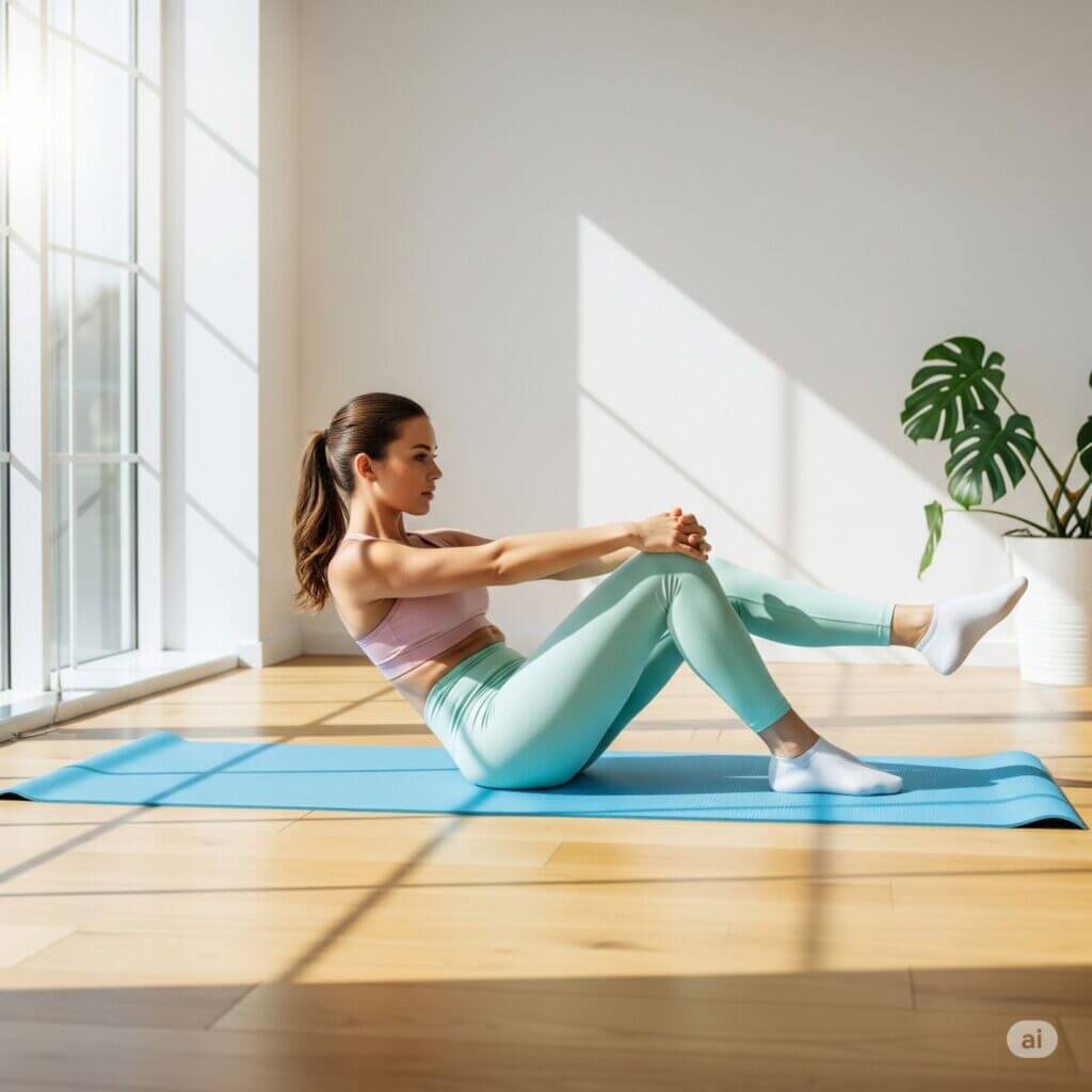 15-Minute Tummy Fat Workout for Female Beginners