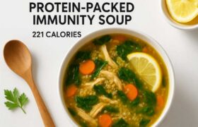 Protein-Packed Power & Glow Immunity Soup Recipe (221 Calories)