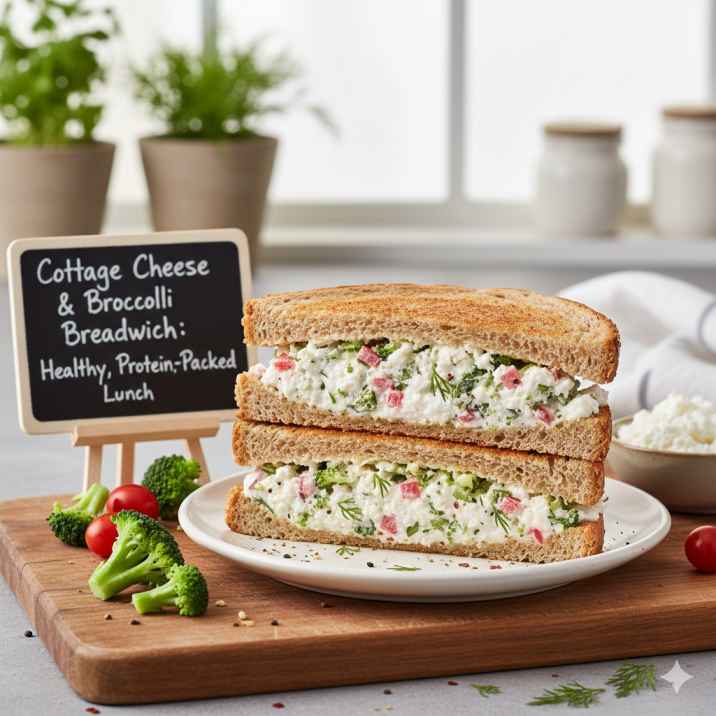 Cottage Cheese & Broccoli Breadwich: